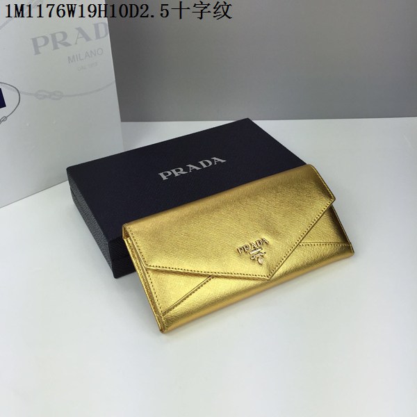 プラダコピー 財布 PRADA 2024春夏新作 人気 レディース 封筒型 二つ折長財布 1M1176-5