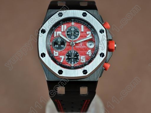 オーデマ・ピゲAudemars Piguet Royal Oak Chronograph SS/LE FI Red A-7750 Sec@12自動巻き