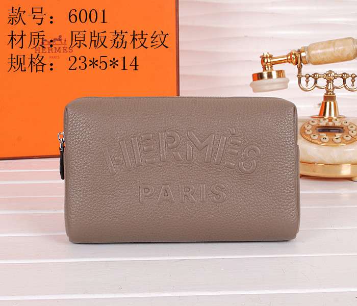 エルメスコピー バッグ 2014春夏新作 HERMES メンズ トリヨンクレマンス ファスナー 財布 クラッチバッグ グレー h6001-1