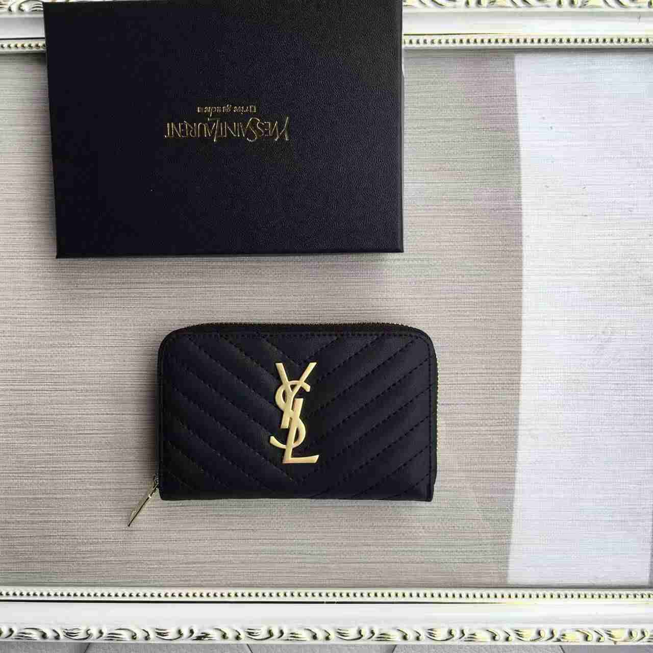 サンローランコピー 財布 Yves Saint Laurent 2024最新作 レディース ミディアム ラウンドファスナー財布 352905-1