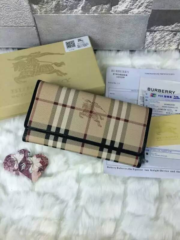 バーバリーコピー 財布 BURBERRY 2024春夏新作 チェック柄 二つ折り長財布 burwallet160318-1