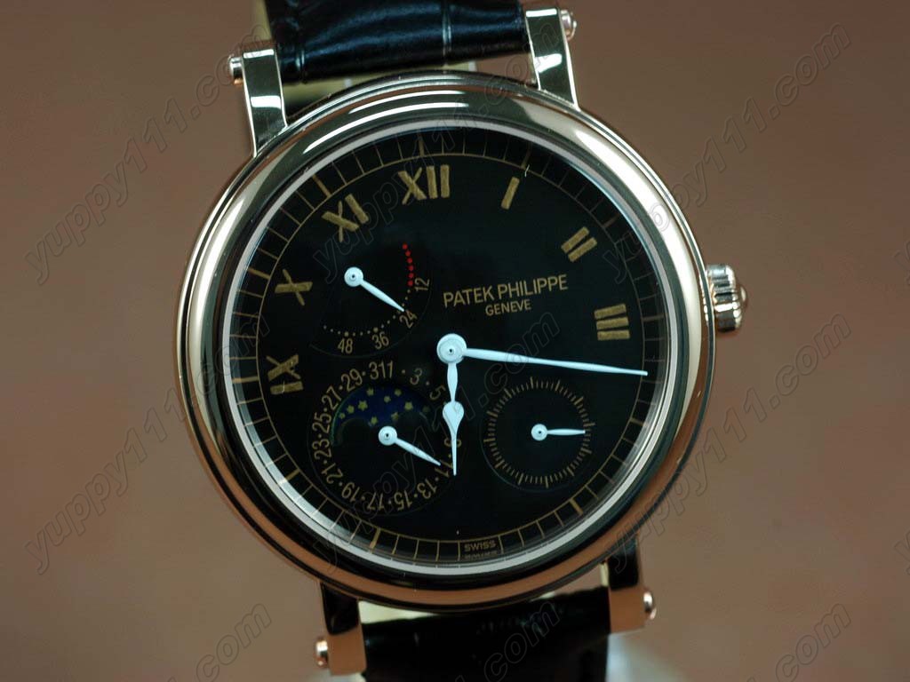 パテックフィリップPatek Philippe Calatrava 5054 Power Reserve RG/LE Black Asian Auto自動巻き