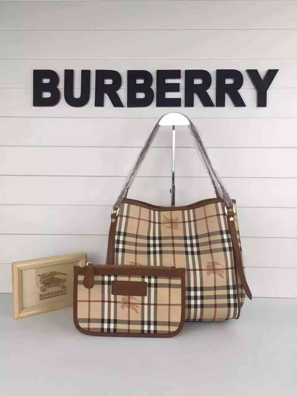 バーバリーコピー バッグ BURBERRY 2024春夏新作 2WAY レディース チェック柄 ショルダーバッグ burbag160731-6