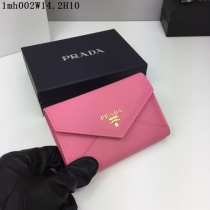 プラダコピー 財布 PRADA 2024春夏新作 レディース 封筒型 二つ折財布 コインケース 1Mh002-2