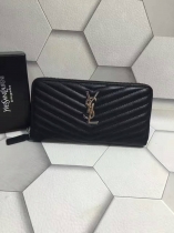 2017美品 サンローランコピー 財布 Yves Saint Laurent レディース ラウンドファスナー長財布 358094-4