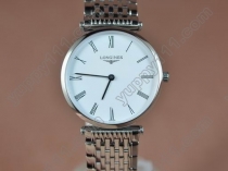 ロンジンLongines Man La Grande Classique SS White Japanクオーツ