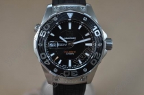 タグホイヤーTag Heuer Aquaracer 500m Automatic SS/RU Black Swiss Eta 2824自動巻き