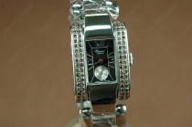 ショパール Chopard Watches Las Strada Ladies SS/2 Brn-Diam Black腕時計 Swiss Qtz c/w Box