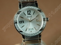 ピアジェPiaget Polo Mens SS/Diamonds Silver Swiss Eta 2824-2自動巻き