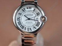 カルティエCartier Ballon Bleu de Cartier Men TT White Swiss Eta 2824自動巻き