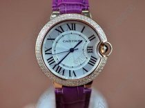 カルティエCartier Ballon Bleu de Cartier Ladies RG White Quartzクオーツ