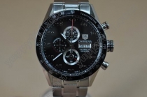 タグホイヤーTag Heuer Carrera 43mm Chrono SS/SS OS10クオーツストップウォッチ