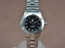 タグホイヤーTag Heuer Aquaracer Ladies SS/SS/Diam Black Swiss Eta Quartz 750クオーツ