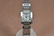 カルティエCartier Tank Franchine TT Ladies, Sapphire Crystal/Swiss Quartクオーツ