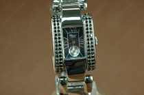 ショパールChopard Las Strada Las Strada Ladies SS/2 Blk-Diam Dark Blue Swiss Qtz脕時計 c/w Box