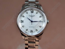 ロンジンLongines Masters Collection SS White Swiss Eta 2824-2自動巻き