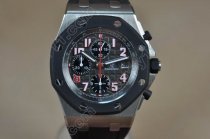 オーデマ・ピゲAudemars Piguet Royal Oak Chronograph TI/RU Grey/Blk A-7750 Sec@12自動巻き