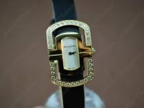 ブルガリBvlgari Parentesi Ladies Full Diam RG/LE White SwissQtz クオーツ