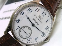 IWC F A Jones SS White/Blue Num手巻き