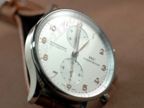 IWC Portuguese Chrono Auto SS White/White自動巻き