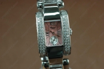 ショパールChopard Las Las Strada Ladies SS/2Diam Dark Pink 脕時計Swiss c/w Boxs