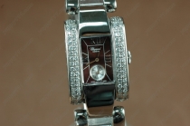 ショパールChopard Las Las Strada Ladies SS/2Diam Brown Swiss Qtz脕時計 c/w Boxset