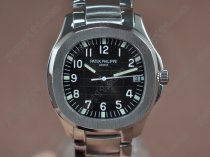 パテックフィリップPatek Philippe Aquanaut Jumbo SS/SS Black Asia Eta 2824-2 Auto自動巻き