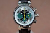 ルイヴィトンLouis Vuitton Tambour SS/LE/White Japan OS20クオーツストップウォッチ