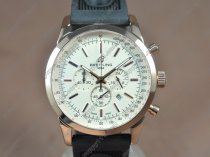 ブライトリングBreitling Transocean Chrono RG/RU White dial Jap-OS20 クォーツストップウォッチ