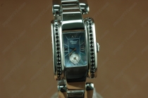 ショパールChopard Las Strada Ladies SS/Blk-Diam Light Blue Swiss Qtz脕時計 c/w Box