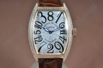 フランクミュラーFranck Muller Curvex Jumbo Crazy Hours RG/LE Wht Asia 2813自動巻き