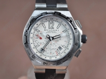 ブルガリBvlgari Diagono X-PRO Chrono GMT SS/RU White Asian 7750 Movt自動巻き