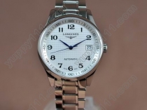 ロンジンLongines Masters Collection SS White Swiss Eta 2824-2自動巻き