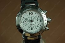 カルティエCartier Pasha Seatimer Chrono SS/RU White Asia 7750自動巻き