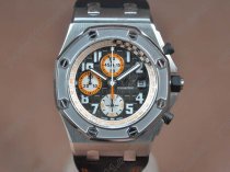 オーデマピゲAudemars Piguet Royal Oak Chrono SS/LE Black dial A-7750 Sec@12自動巻き