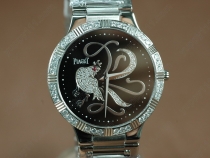 ピアジェPiaget Sculpture Totem SS Case Diamond Black Dial Swiss Quartz Movementクオーツ