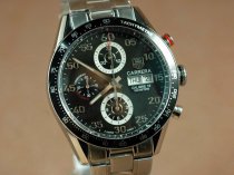 タグホイヤーTag Heuer Carrera 2008 Automatic Chrono SS Black A-7750自動巻き