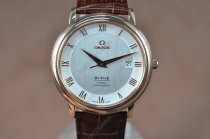 オメガOmega Deville RG White Dial Leather Strap Swiss Eta 2824-2自動巻き