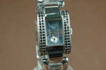 ショパールChopard Las Strada Las Strada Ladies SS/2 Blk-Diam Light Blue Swiss Qtz脕時計 c/w Box