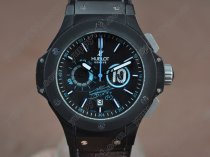 ウブロHublot Big Bang 44mm PVD/LE Black Japanese 0S20 Quartz Chronoクオーツストップウォッチ