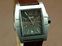 ピアジェPiaget Upstream SS Case Gray Dial Brown Strap Swiss Eta 2824自動巻き