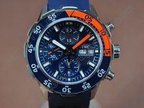 IWC 2009 Aquatimer SS/RU Blk/Org A-7750自動巻き