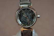 ルイヴィトンLouis Vuitton Tambour Ladies Lovely RG/LE Brownクオーツ