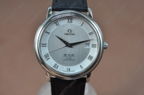 オメガOmega Deville SS White Dial Leather Strap Swiss Eta 2824-2自動巻き