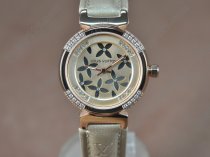 ルイヴィトンLouis Vuitton Tambour Ladies Diamonds RG/LE RG Dialクオーツ