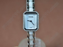 シャネルChanel Ladies Premiere White SS/Ceramic/Diamonds Jap Qtz/Boxクオーツ