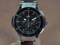 ウブロHublot Big Bang SS Ceramic Bez Black dial A-7750自動巻き