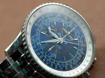 ブライトリングBreitling Montbrilliant Datora SS Blue Asia 7750 Chronos自動巻き