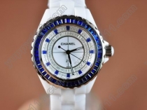 シャネルChanel J12 Joaillerie Ladies White/Blue/Blue Jap Quartzクオーツ