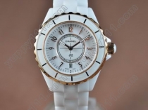 シャネルChanel J12 TT White Ceramic Num Markers Ladies Japanese Quartzクオーツ